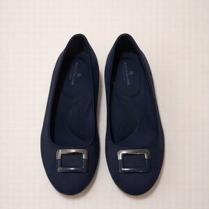 ✨ Bandolino Tad Wedge Pumps Navy Comfort Dress Shoes Size 9